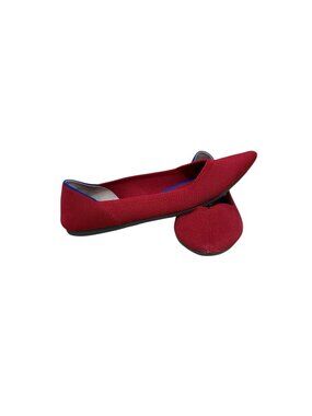 Rothy's The Point Chili Red Slip On Knit Ballet Flats Women's Shoes Size 8.5